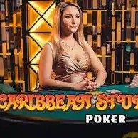 Caribbean Stud Poker slot logo by Evolution at HotWin Casino