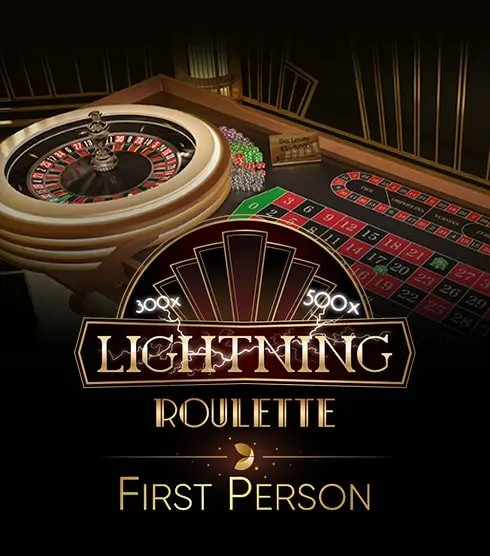 Live Dealer logo of First Person Lightning Roulette from Evolution at HotWin Casino